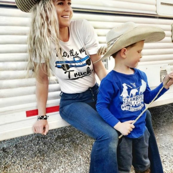 Original Cowgirl Clothing Co Tops - Last Chance - No It's My Truck White Tee Sz XS-2XL Cotton